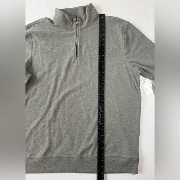 NWT Sonoma Men’s Essential Pique Quarter-Zip Heather Gray Size L - Picture 6 of 13
